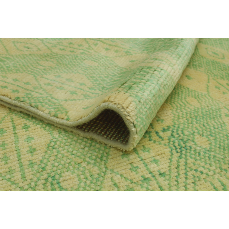 Tapis vert Balochi Barre Lt.