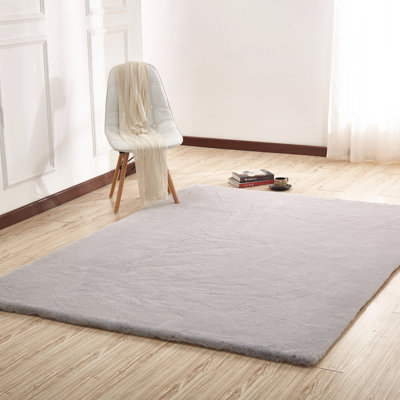 Tapis argenté en similicuir lapin Korth Over
