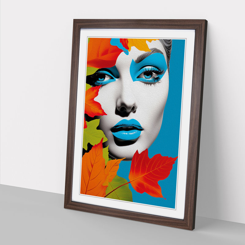 Ivy Leaf Pop - Framed Print, Walnut Framed, 34cm H x 25cm W x 2cm D