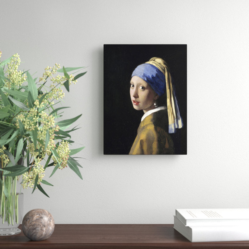 Girl With the Pearl Earring by Johannes Vermeer - 1 Piece Wrapped Canvas Wall Art, 41cm H x 31cm W