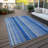 Kinslee Washable Striped Indoor / Outdoor Rug-1532593135