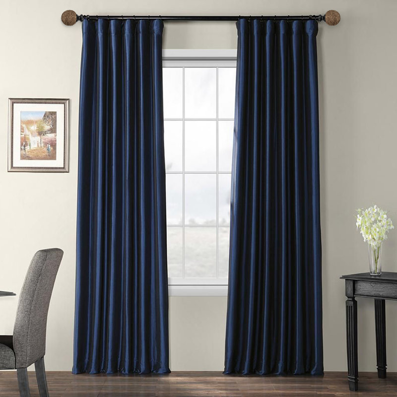 Oaxaca Adjustable Single Curtain Rod, Black, 1" H x 84" W x 1" D