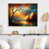 Toile avec cadre flottant or