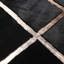 Tapis noir en peluche à rayures or rose 2 x 7,5 pi-1880554734