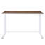 Bureau d'écriture en noyer et blanc avec port USB-619440843
