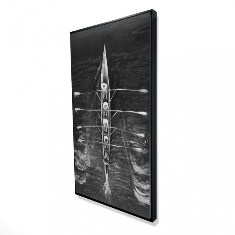 Rowing Boat Print On Canvas, H 48 po x l 24 po