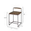 Tabouret de comptoir en cuir Bradbury, truffe-1142512335