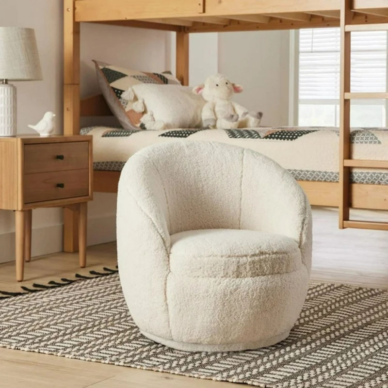 Hasting Upholstered Swivel Barrel Chair