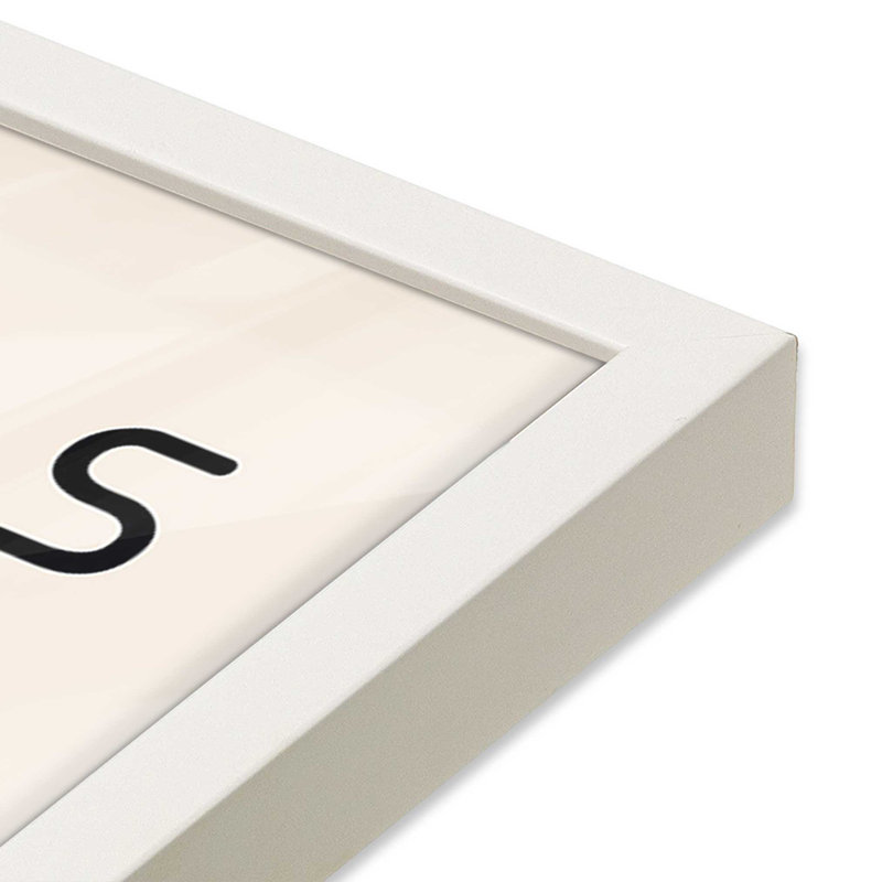 Bauhaus Retro Waves II, Cadre simple blanc opaque, H 21 po x l 17 po