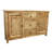 60" Natural Distressed Solid Wood Three Drawer Sideboard With Two Doors