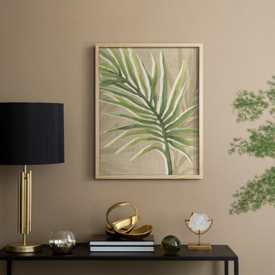 Impression sur toile de jute Palm Frond II - bois massif