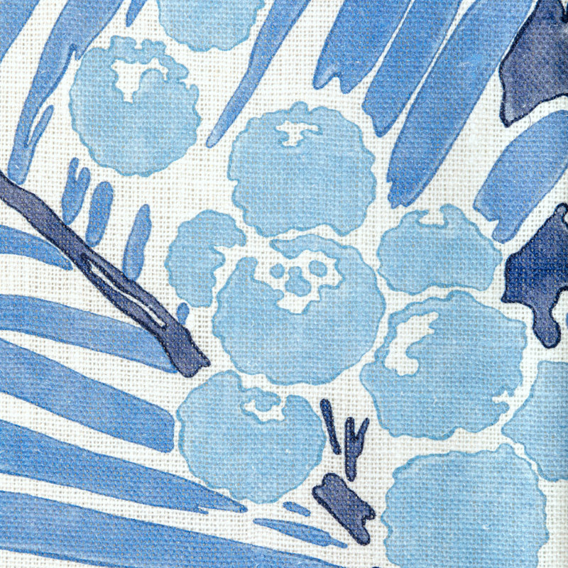 Majorelle Palmar Linen Performance Fabric, Blue