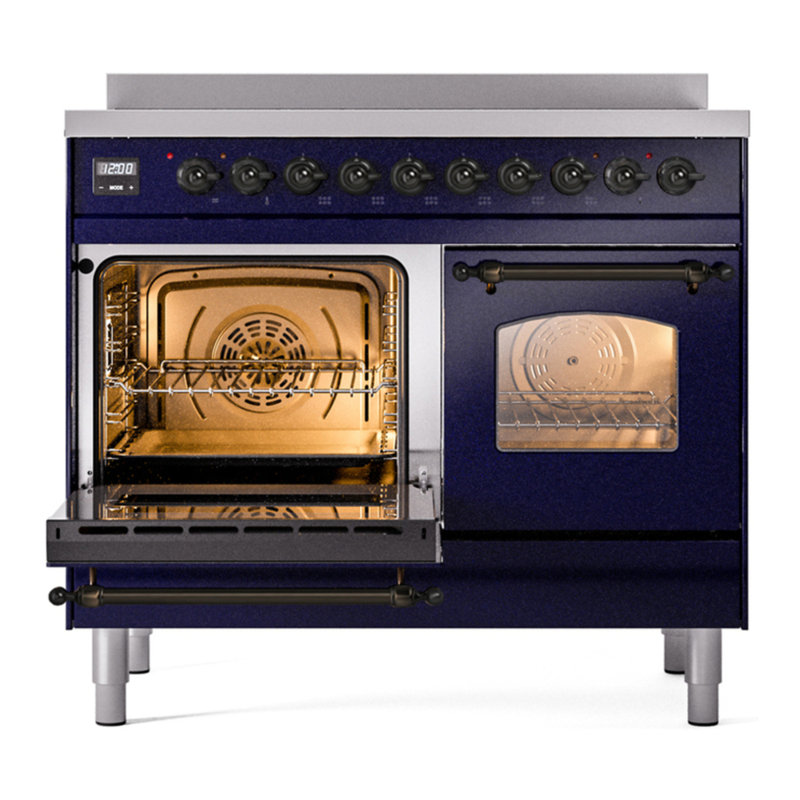 ILVE Nostalgie II 40 in Induction Range, Midnight Blue/Bronze