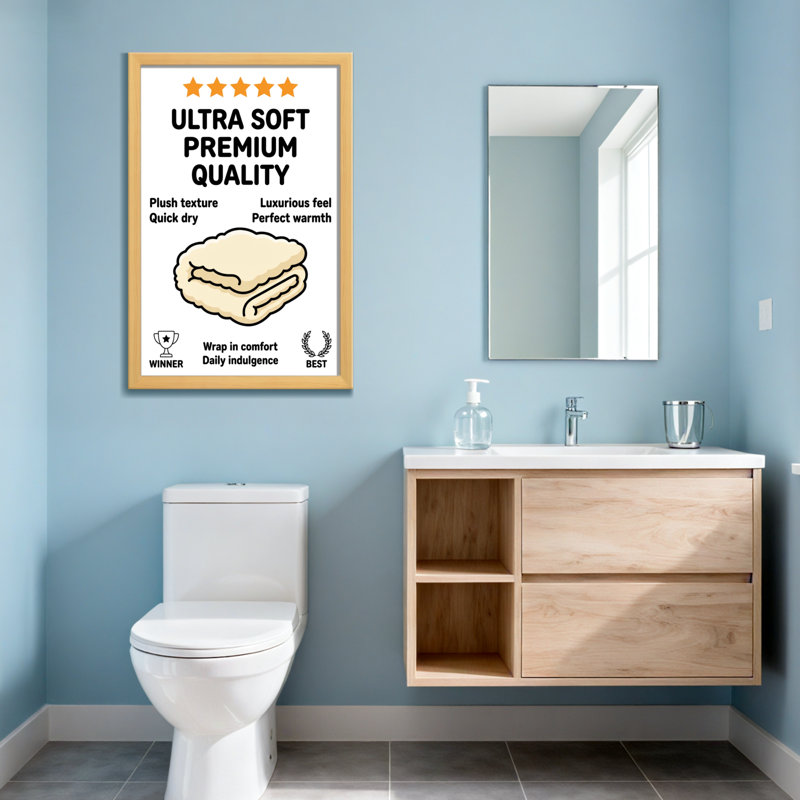 Cadre photo sur toile Bath & Laundry, H 18 po x l 12 po, Toile tendue, Ne s’applique pas