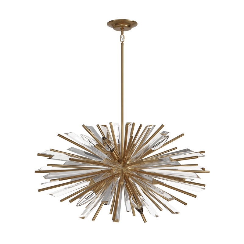 Palisades 10-Light Sputnik Chandelier, Antique Brass
