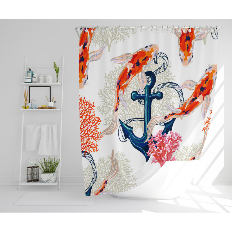 Regin Polyester Shower Curtain, 168cm H x 168cm W
