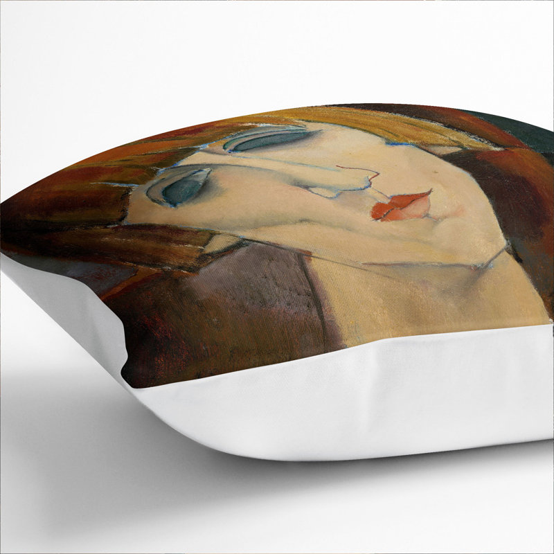 Madame Kisling Square Throw Cushion, 40cm H x 40cm W x 15cm D, White
