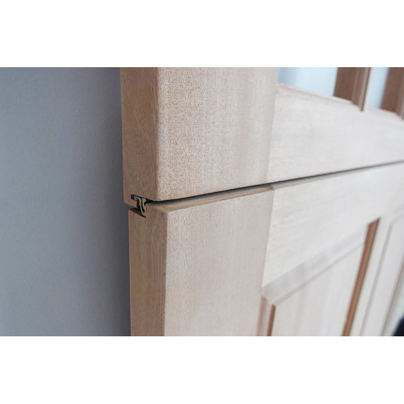 Porte d'entrée prémontée en bois d'acajou brut non encastré de 4 à 16/16 po avec porte en acier inoxydable de 6 po x 16 po Dutch