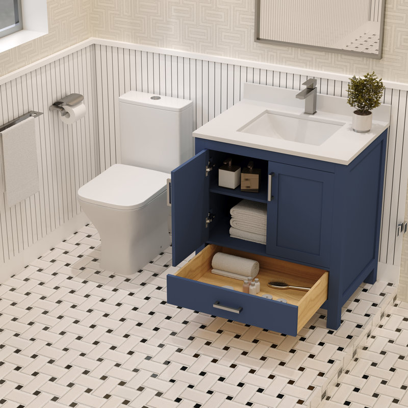 Ensemble de meuble-lavabo simple Rooh, Marine, 30"