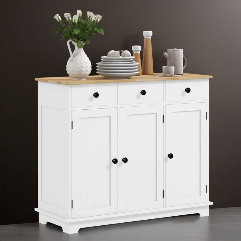 Eluzer 39.91'' Console Table, Distressed White