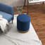 Ackeem 40cm Wide Round Solid Colour Footstool Ottoman-1501021995