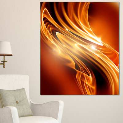« golden abstract fractal design », impression sur toile tendue