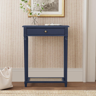 Carterlee Console Table w/ Drawer and Cane Shelf