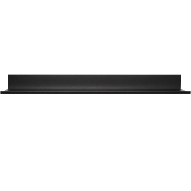 Tablette flottante en métal Aayat, H 2,75 po x l 12,12 po x P 4,87 po, Noir