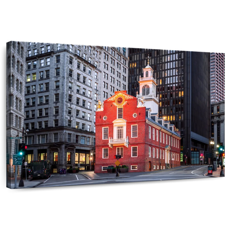 Lilie Old State House of Boston, H 34 po x l 51 po
