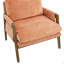 Fauteuil d'appoint moderne en velours orange-884735516