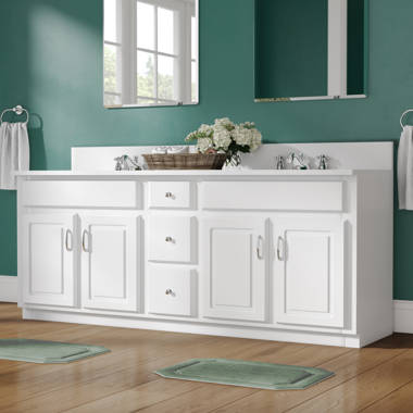 72 Double Bathroom Vanity Base Only RTA Cabinet Store Base Finish: Weston Espresso - Configuration #3