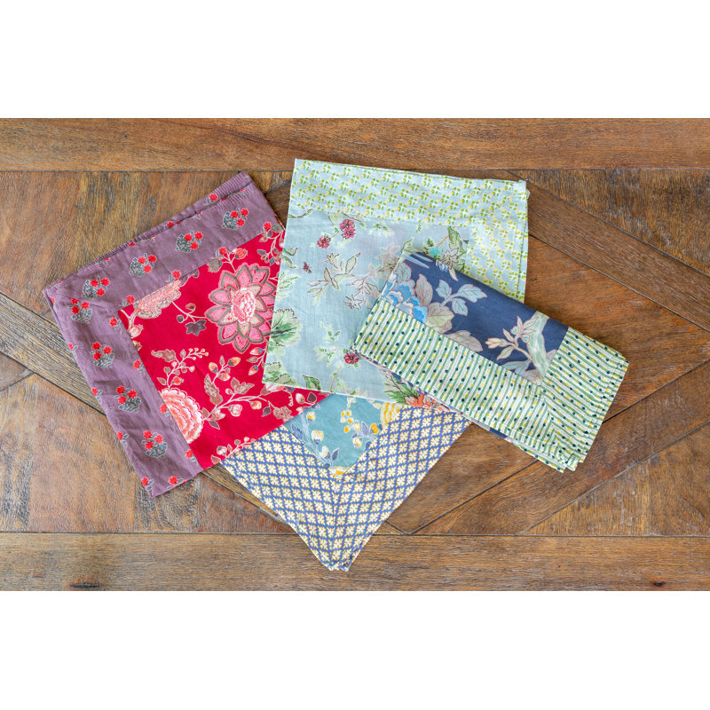 Cotton Floral Square Napkin