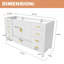 Meuble-lavabo de salle de bain de 60 pouces avec 2 portes doubles à fermeture douce, 1 grand tiroir, 6 petits tiroirs et 2 petits compartiments de rangement à charnières.-1029169786-1029169789