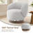 Modern Swivel Barrel Chairs With Wood Base-60020965