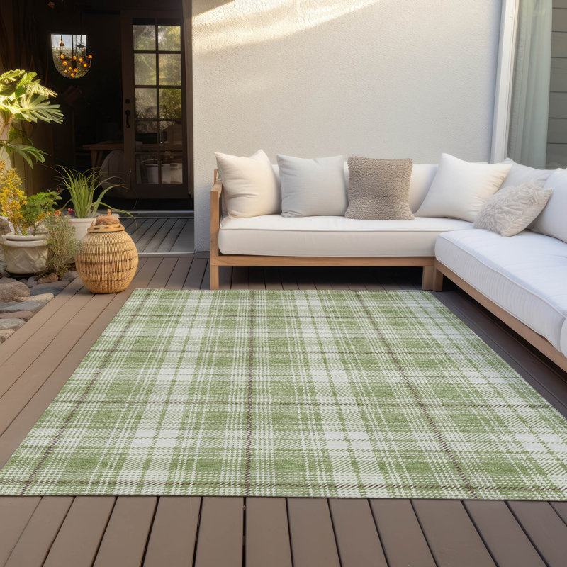 Tapis vert lavable intérieur / extérieur Aurora , 9 pi x 12 pi