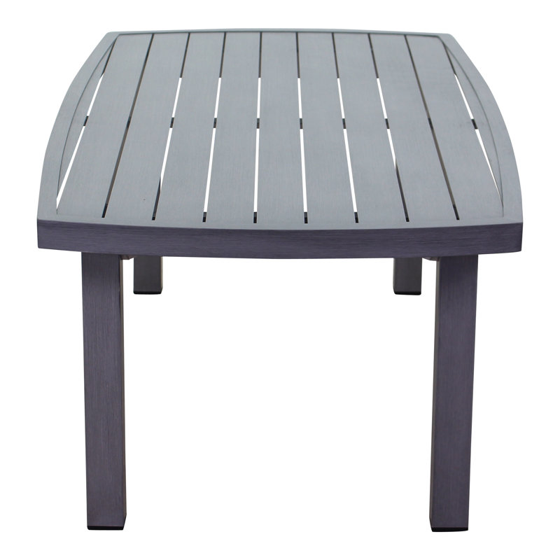 Table basse aluminium Shoaf, Gris