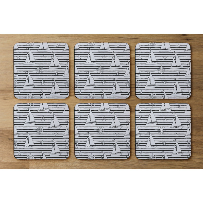 Square 6 Piece Coaster Set