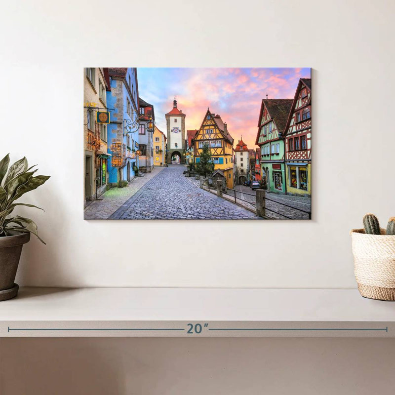 Rue Sirci pavée Rothenburg, H 8 po x l 12 po