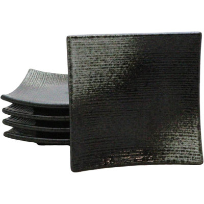 Pack Of 5 Hakumu Collection Square Appetizer Dessert Salad Plates