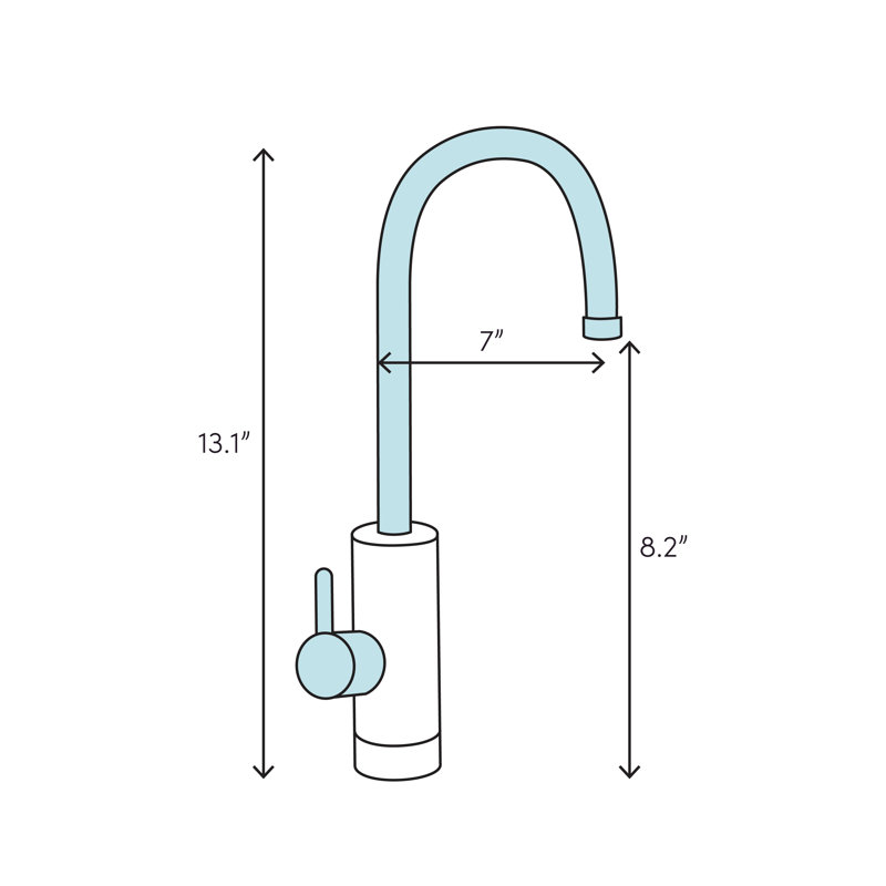 Artifacts® Single-Hole Bar Faucet with Supply Lines, Oil-Rubbed Bronze