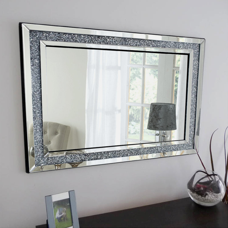 Gatsby Crushed Diamond Venetian Wall Mirror, 120cm H x 80cm W