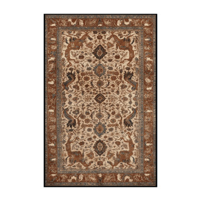 Machine Washable Persian Brown Area Rug