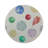 Jewel White Round Beaded Placemat Smooth
