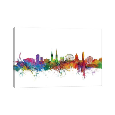 Belfast, Northern Ireland Skyline by Michael Tompsett - Wrapped Canvas Gallery-Wrapped Canvas Giclée
