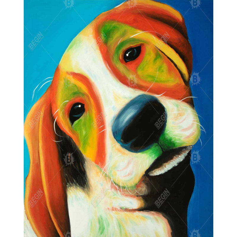 " Colorful Beagle Dog "