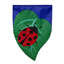 Ladybug Basic Applique Garden Flag