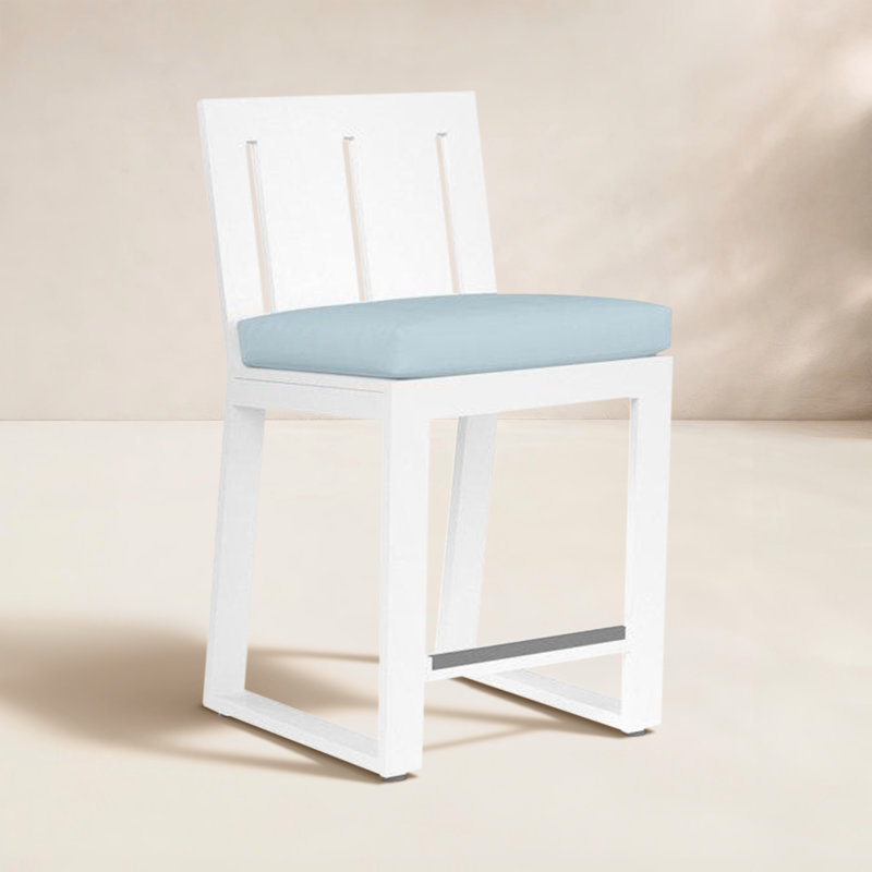 Newport Outdoor Bar Stool, Canvas Skyline Sunbrella®, Bar Stool (30" Seat Height)