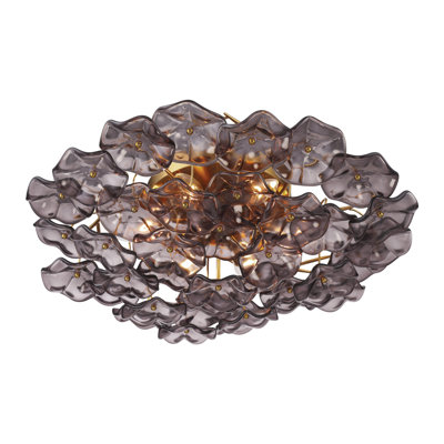 Seguis 22.5'' Aged Brass Semi Flush Mount