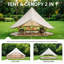 Tente Bell 4 saisons 13,1pi, beige et imperméable avec yourte Glamping Yourte, pour 8 personnes-128542335