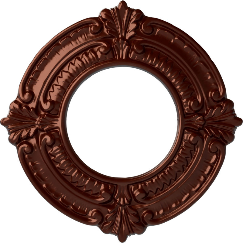 Médaillon de plafond Endurathane Claremont, DE 10 5/8 po x P 5 3/4 po x P 1/2 po (convient aux auvents jusqu'à 7 po), finition perle noire peinte à la main